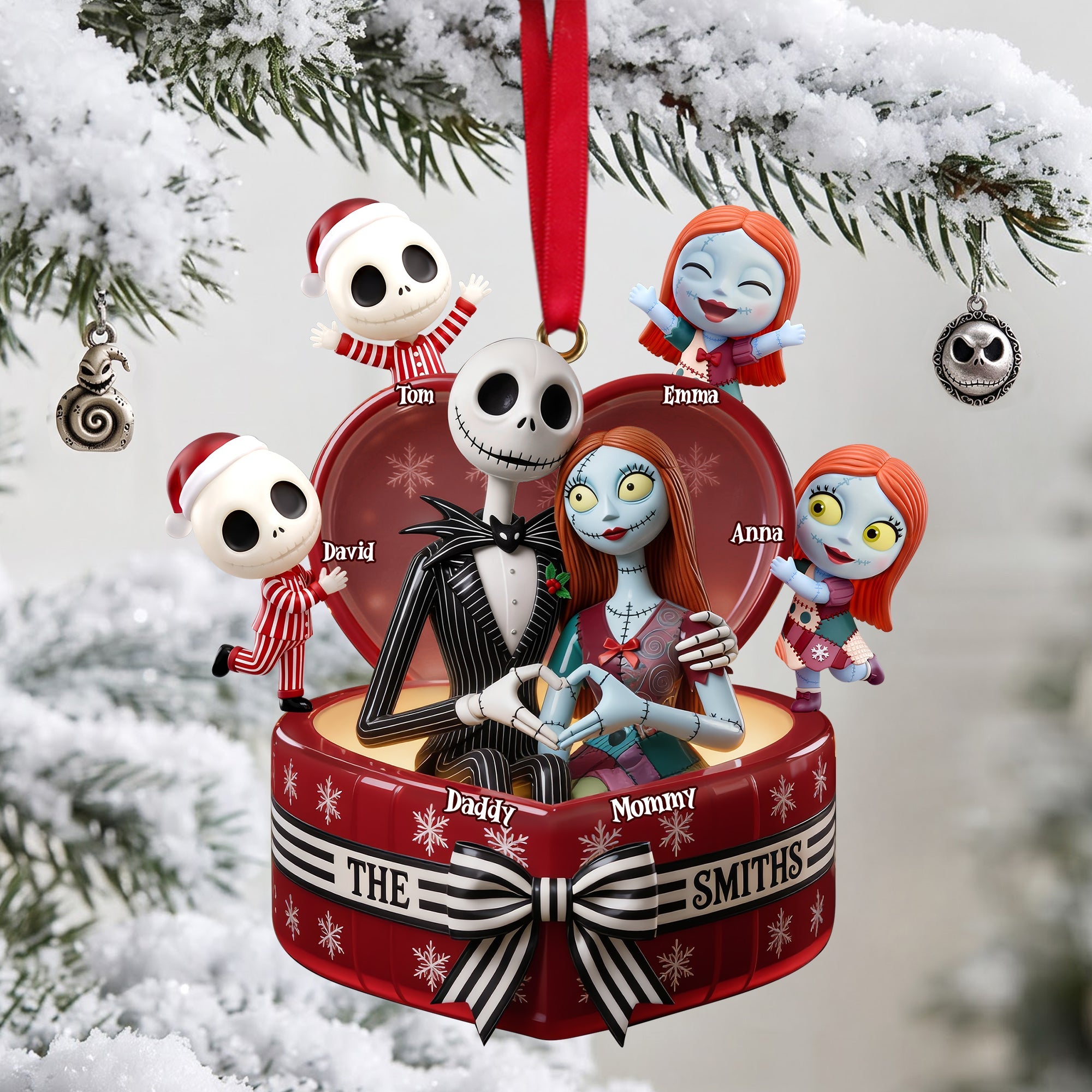 Spooky Family Christmas Ornament - Personalized Gifts for Family Fun and Joy
