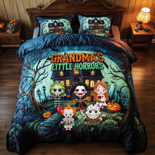 Load image into Gallery viewer, &quot;Embrace the Spooky Spirit&quot; - Little Horror Quilt Bed Set - Custom Personalized Gifts for Grandma &amp; Mom Bedding Set PopCulturePrints
