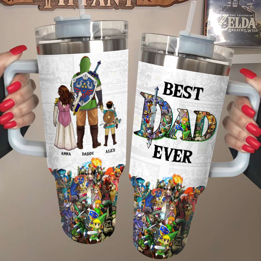 Custom Hero-Themed Tumbler for Dad - Best Dad Ever Tumbler Cup PopCulturePrints