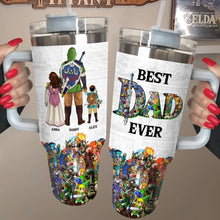 Load image into Gallery viewer, Custom Hero-Themed Tumbler for Dad - Best Dad Ever Tumbler Cup PopCulturePrints
