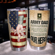 Load image into Gallery viewer, Custom Military Dad Tumbler - Personalized Hero Gift Tumbler Cup PopCulturePrints
