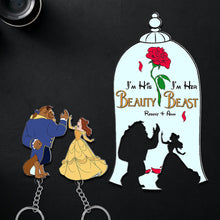 Load image into Gallery viewer, Personalized &#39;Beauty &amp; Beast&#39; Couple Key Holder Set Key Holder PopCulturePrints
