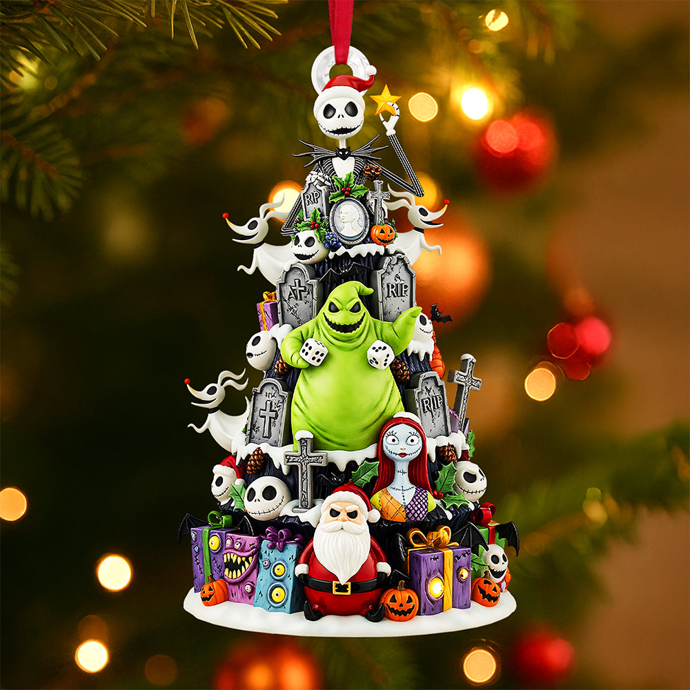 “Embrace the Spooky Spirit!” - Personalized Spooky Family Tree Ornament - Unique Gifts for Families & Friends Ornament PopCulturePrints
