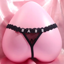 Load image into Gallery viewer, Custom Crystal Letter Bikini Panties for Girlfriend Underwear PopCulturePrints
