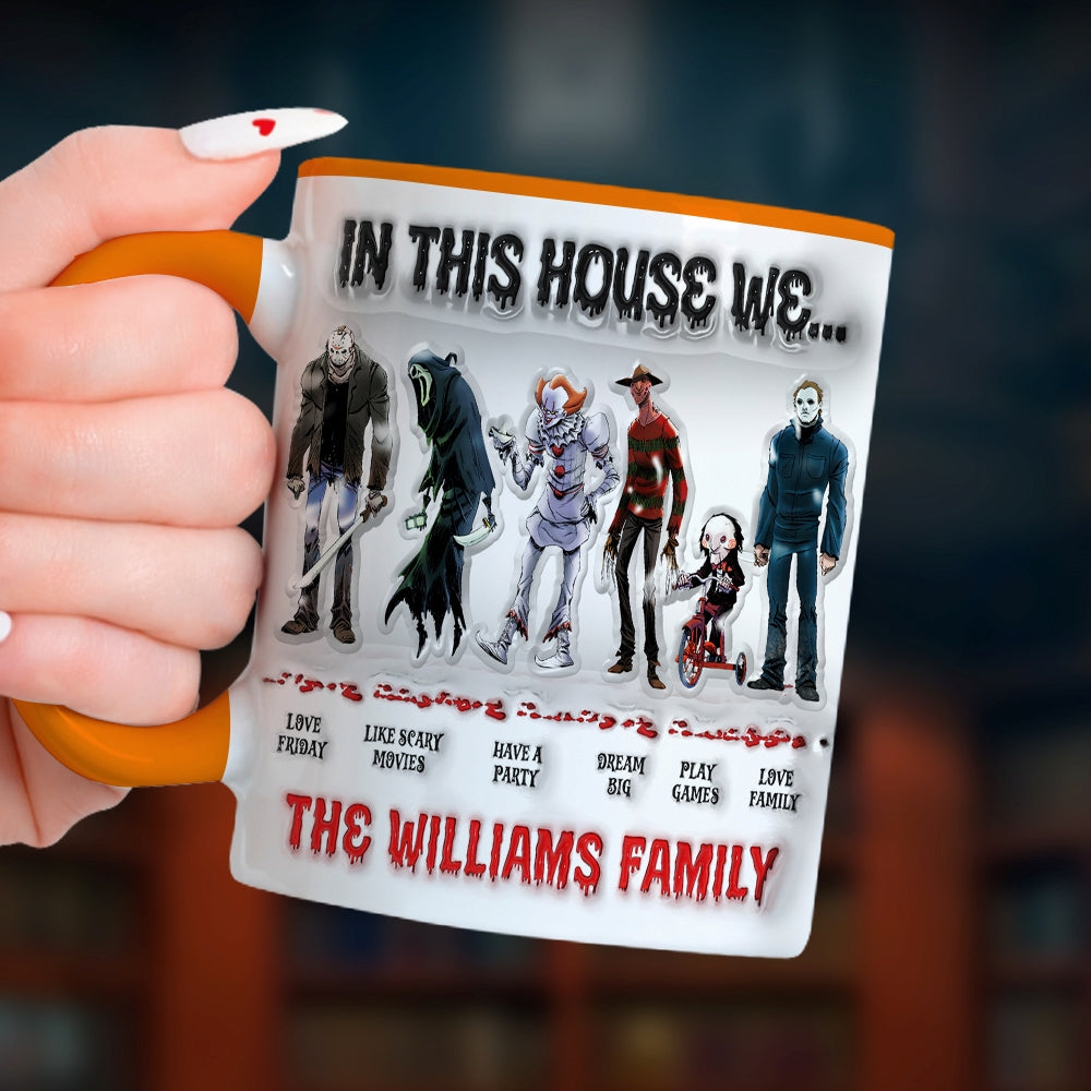 Personalized Horror Family Accent Mug Coffee Mug PopCulturePrints
