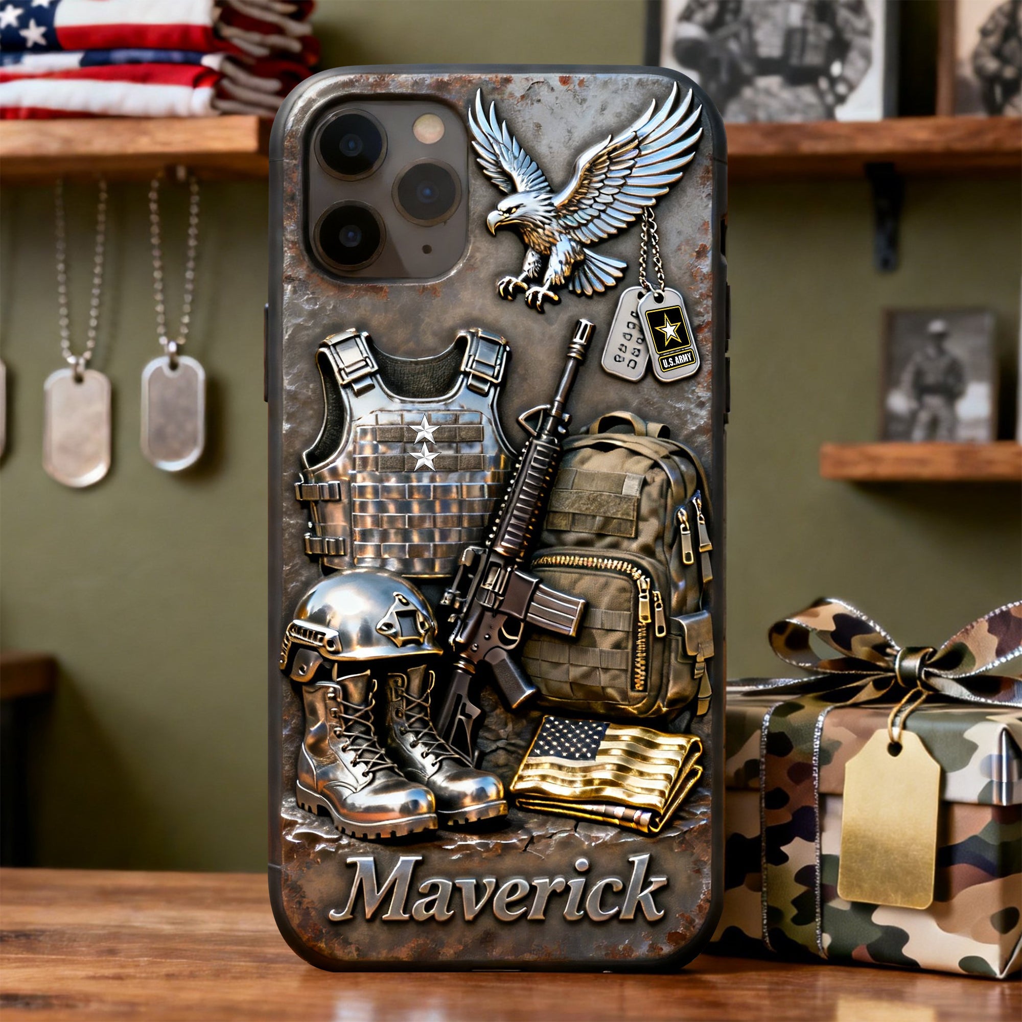 Honor Your Sacrifice - Patriotic Veteran Phone Case - Personalized Gift for Veterans Phone Case PopCulturePrints