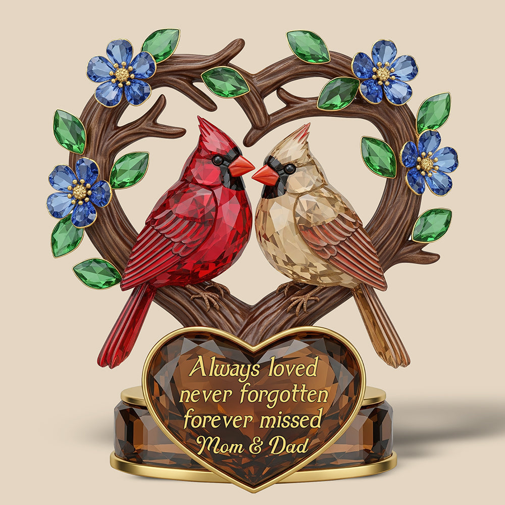 Always Loved, Never Forgotten - Personalized Memorial Acrylic Plaque for Mom & Dad Shaped Plaques PopCulturePrints