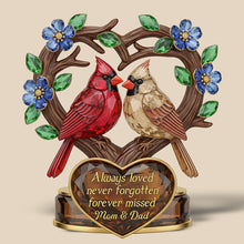 Load image into Gallery viewer, Always Loved, Never Forgotten - Personalized Memorial Acrylic Plaque for Mom &amp; Dad Shaped Plaques PopCulturePrints
