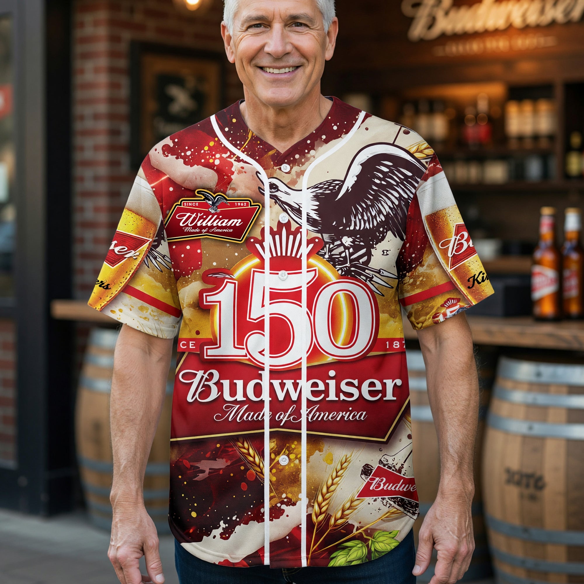 "Celebrate the Drinking Legend" - Personalized Jersey Shirt - Custom Gift for Beer Lovers, Dads, and Friends