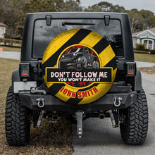 Load image into Gallery viewer, Personalized Off-Road Spare Tire Cover - &#39;Don&#39;t Follow Me&#39; Jeep Design
