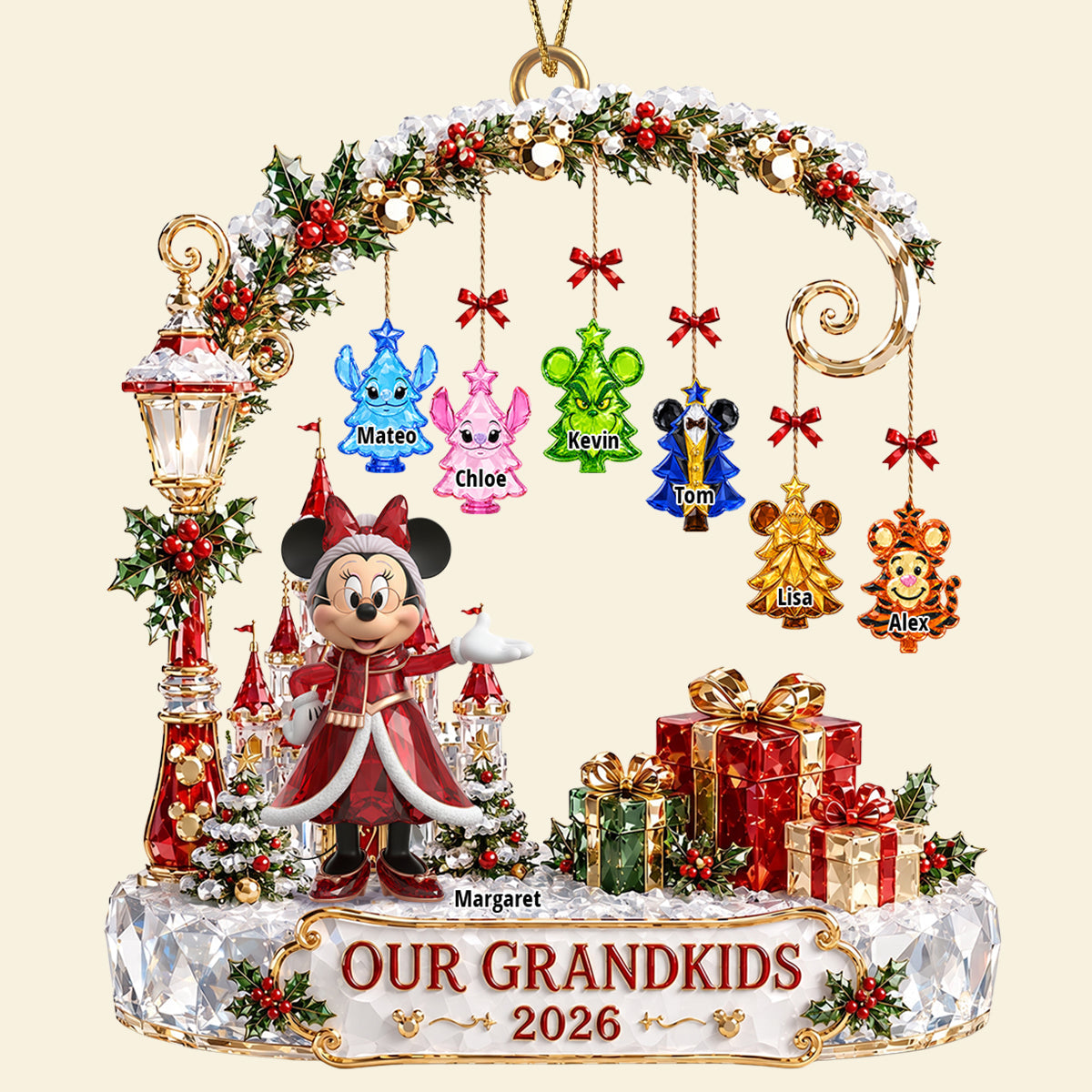 Elevate Your Christmas Spirit - Timeless Christmas Ambience Acrylic Ornament - Personalized Gift for Family & Friends
