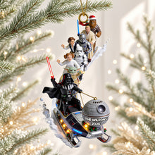 Load image into Gallery viewer, "Slide into Fun: Celebrate with the Elliptical Snow Slide Acrylic Ornament - Personalized Gift for All Occasions!"
