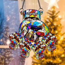 Load image into Gallery viewer, Fist Bump Suncatcher Ornament - A Personalized Gift for Grandpa Ornament PopCulturePrints
