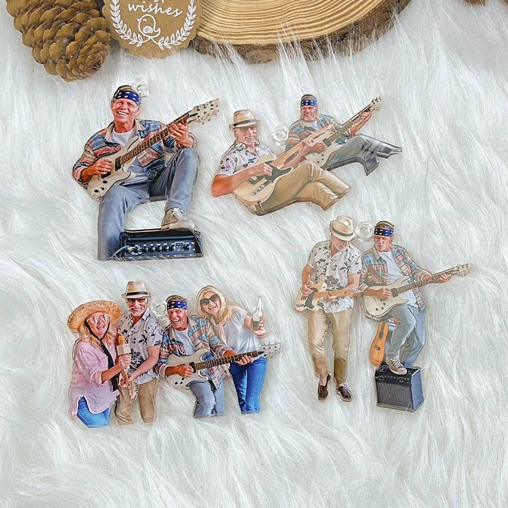 Personalized Guitar Player Ornament - Custom Photo Gift