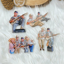 Load image into Gallery viewer, Personalized Guitar Player Ornament - Custom Photo Gift
