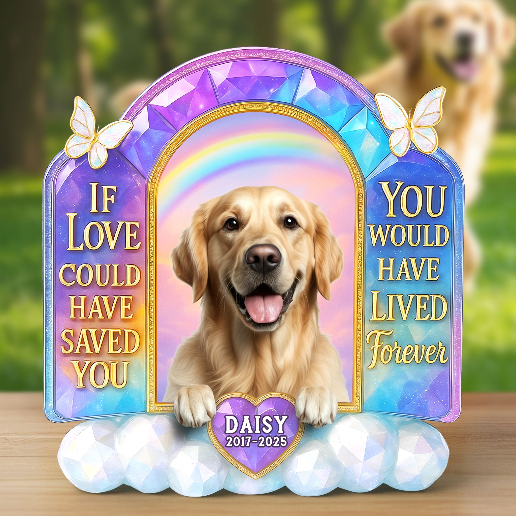 If Love Could Have Saved You - Custom Memorial Dog Plaque for Dog Lovers Shaped Plaques PopCulturePrints