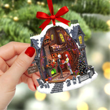 Load image into Gallery viewer, Spooky Love Christmas Ornament – Customizable Gift for Couples Ornament PopCulturePrints
