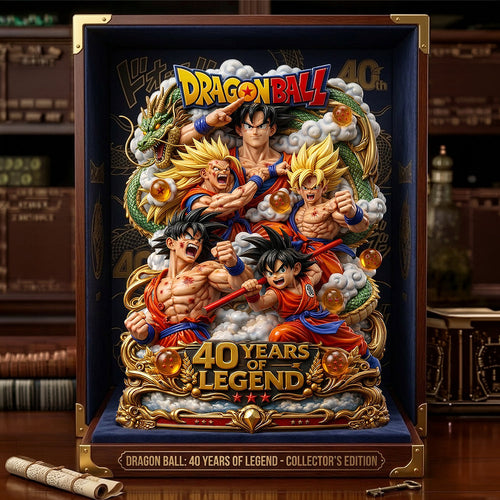 “Celebrate 40 Years of Adventure” - Ultimate Power Acrylic Plaque - Personalized Gifts for Anime Lovers Shaped Plaques PopCulturePrints