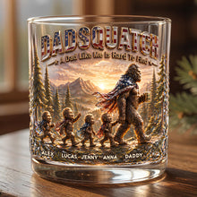 Load image into Gallery viewer, “A Dad Like Me Is Hard to Find” - Wild Dad &amp; Little Ones Round Glass - Personalized Gifts for Dads and Grandpas Glass PopCulturePrints
