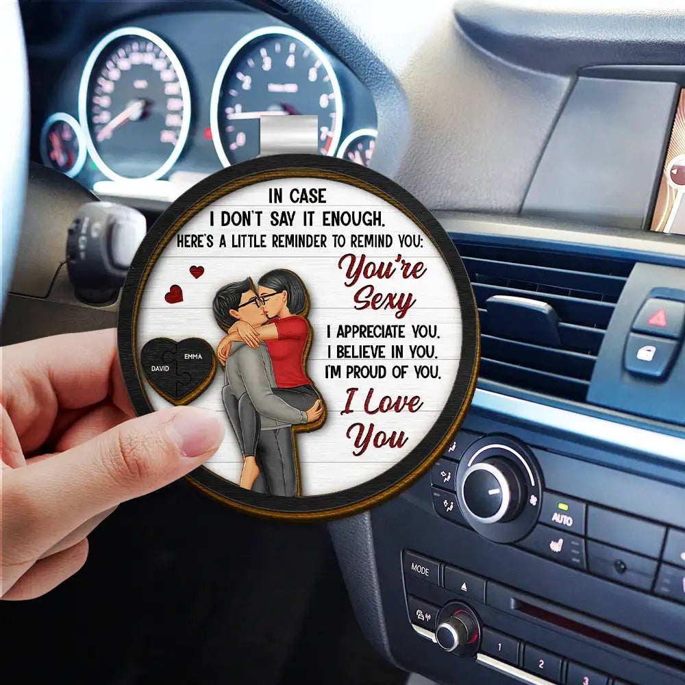 In Case I Don't Say It Enough - Personalized Couples Car Visor Clip Car Visor Clip PopCulturePrints
