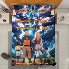 Load image into Gallery viewer, Custom Family Anime Quilt Bed Set - Personalized Home Gift Blanket PopCulturePrints
