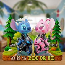 Load image into Gallery viewer, You&#39;re My Ride or Die - Personalized Biker Couple Acrylic Plaque Shaped Plaques PopCulturePrints
