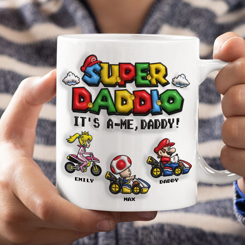 Super Dad Custom Coffee Mug for Father's Day Coffee Mug PopCulturePrints