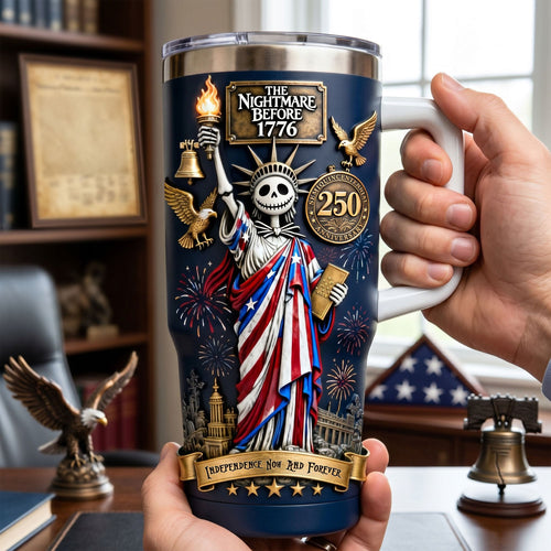 Celebrate Freedom with Whimsical Liberator 40oz Tumbler - Personalized Gift for Patriots Tumbler Cup PopCulturePrints