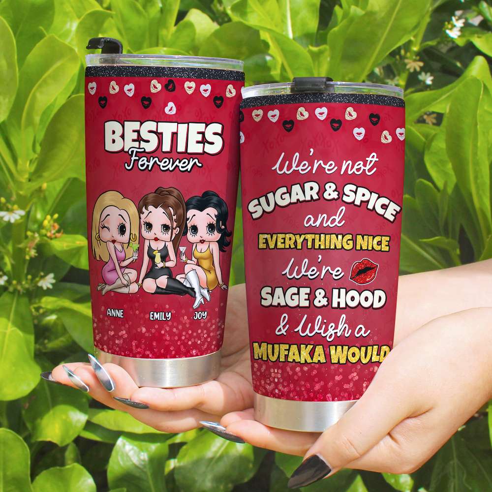Besties Forever Personalized Tumbler Gift Tumbler Cup PopCulturePrints