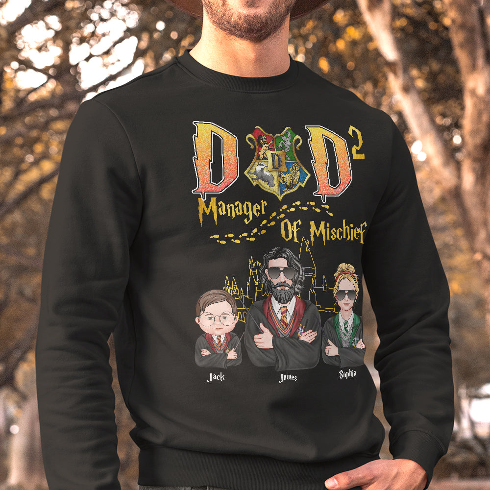 Personalized Manager of Mischief Dad T-Shirt