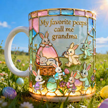 Load image into Gallery viewer, My Favorite Peeps Call Me Grandma - Personalized Bunny Coffee Mug, Ideal Gift for Grandma &amp; Mom Coffee Mug PopCulturePrints
