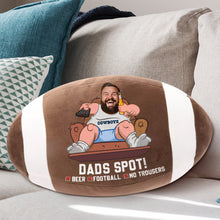 Load image into Gallery viewer, Personalized American Football Dad Pillow - Dads Spot! Pillow PopCulturePrints
