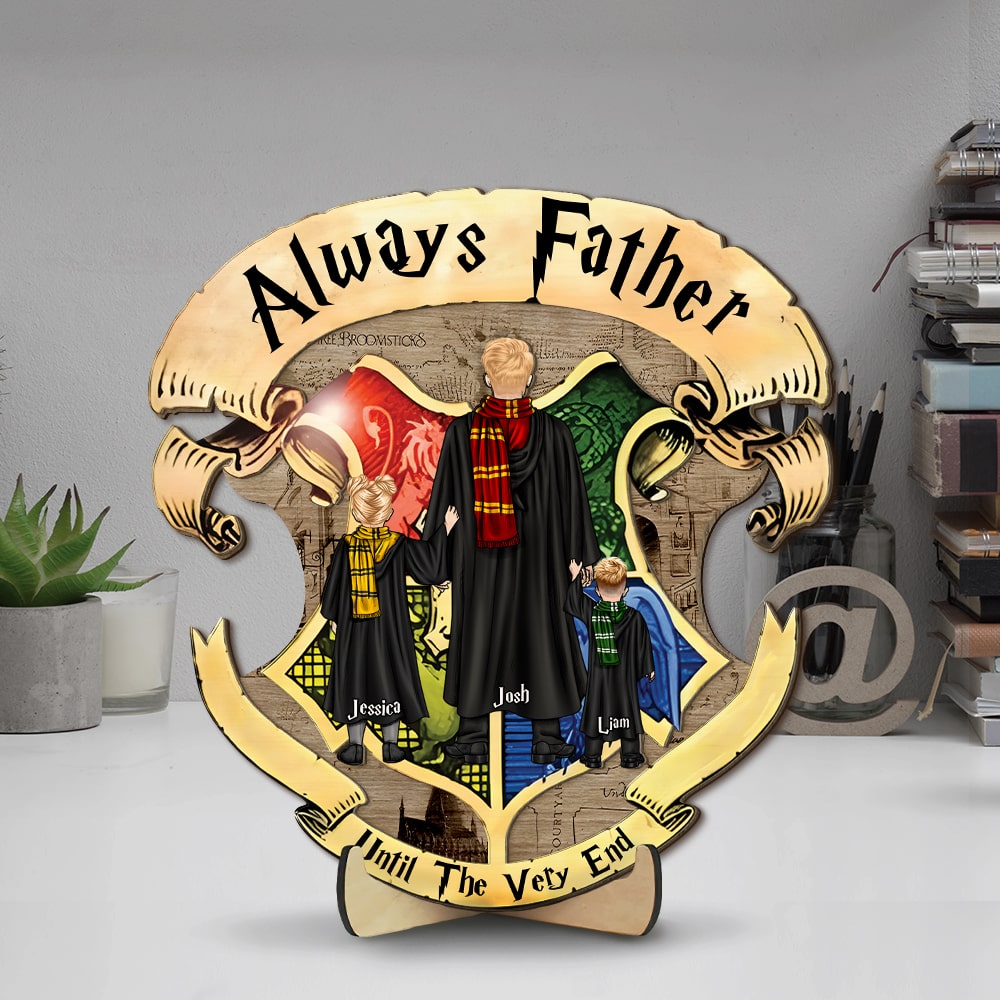 Personalized Always Father Wooden Plaque - Harry Potter Themed Gift