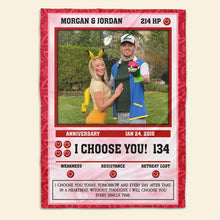 Load image into Gallery viewer, Personalized Couple Blanket - I Choose You Every Day | Unique Valentine&#39;s Day Gifts Blanket PopCulturePrints
