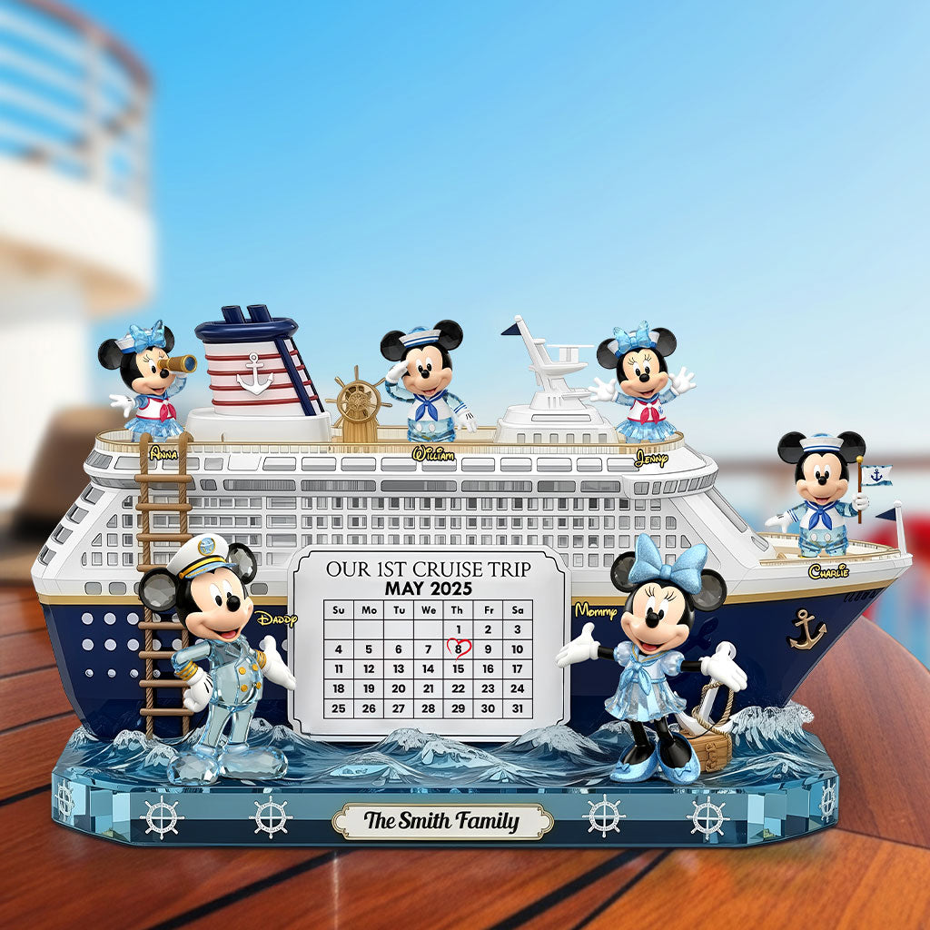 Celebrate Family Adventures with Our 1st Cruise Trip - Personalized Family Plaque Gift Shaped Plaques PopCulturePrints