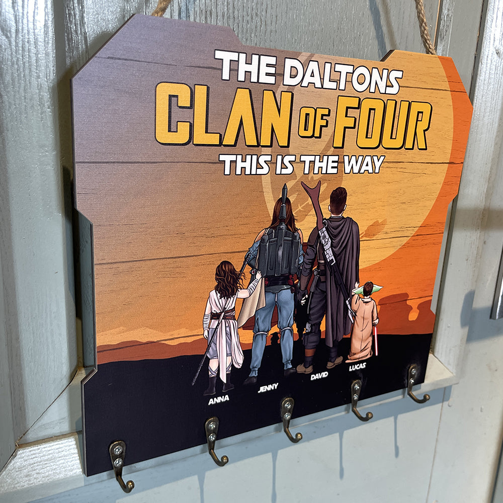 Family Theme Personalized Wood Key Hanger Wood Sign PopCulturePrints