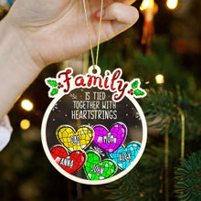 Load image into Gallery viewer, Heartstrings Family Ornament - Personalized Christmas Gift Ornament PopCulturePrints
