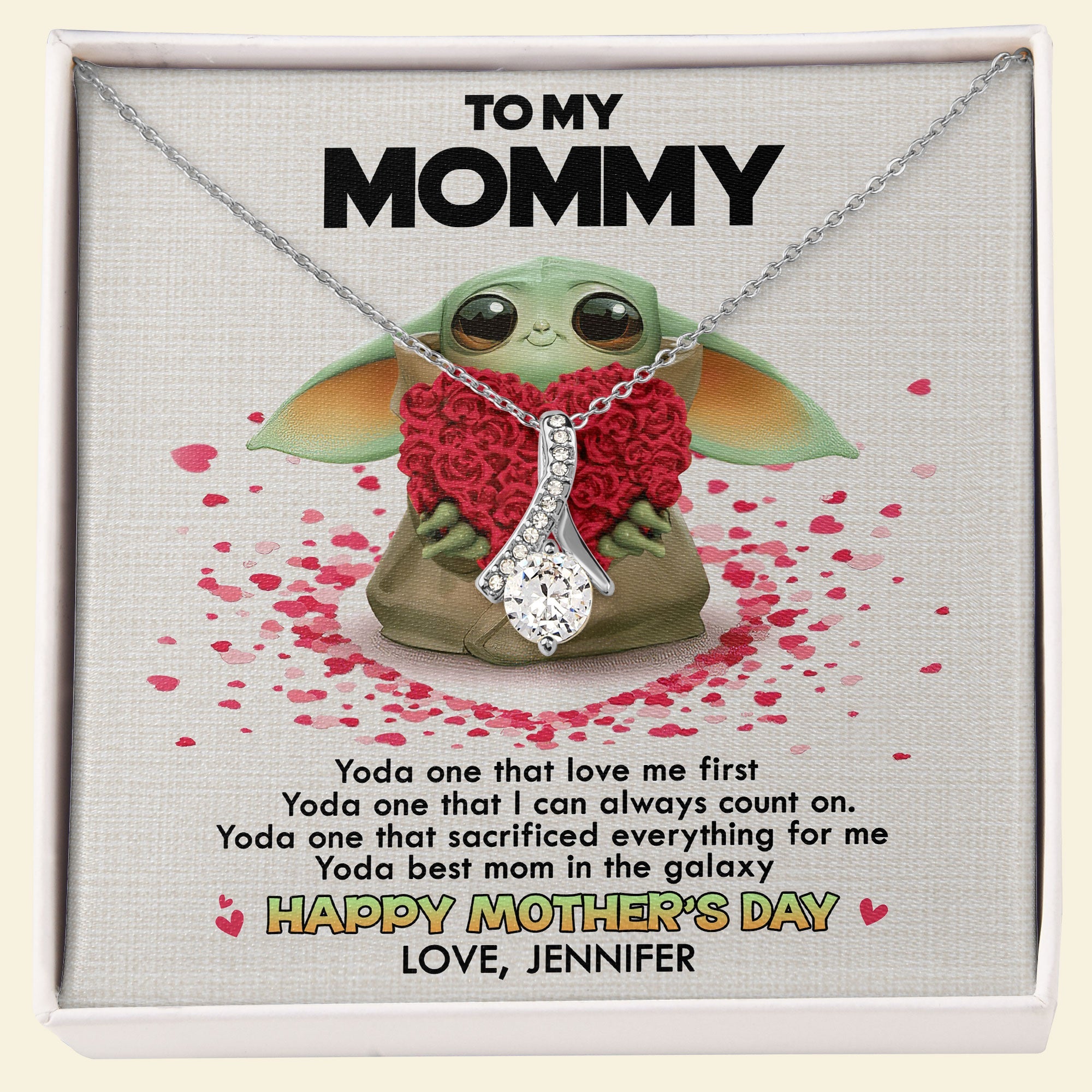 Personalized Alluring Beauty Necklace - Mother's Day Special Jewelry PopCulturePrints
