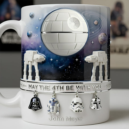 “May the 4th Be With You” – Cosmic Adventure Mug - Personalized Gift for Star Wars Fans Coffee Mug PopCulturePrints