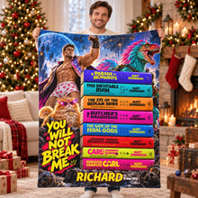 Load image into Gallery viewer, You Will Not Break Me - Legendary Quest Personalized Blanket for Fantasy Lovers
