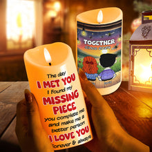 Load image into Gallery viewer, Personalized LED Candle for Couples - Romantic Valentine&#39;s Day Gifts Led Candle PopCulturePrints
