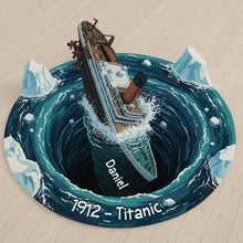 Load image into Gallery viewer, "Set Sail on an Adventure!" - Personalized Stormy Sea Ship Adventure Doormat Doormat PopCulturePrints

