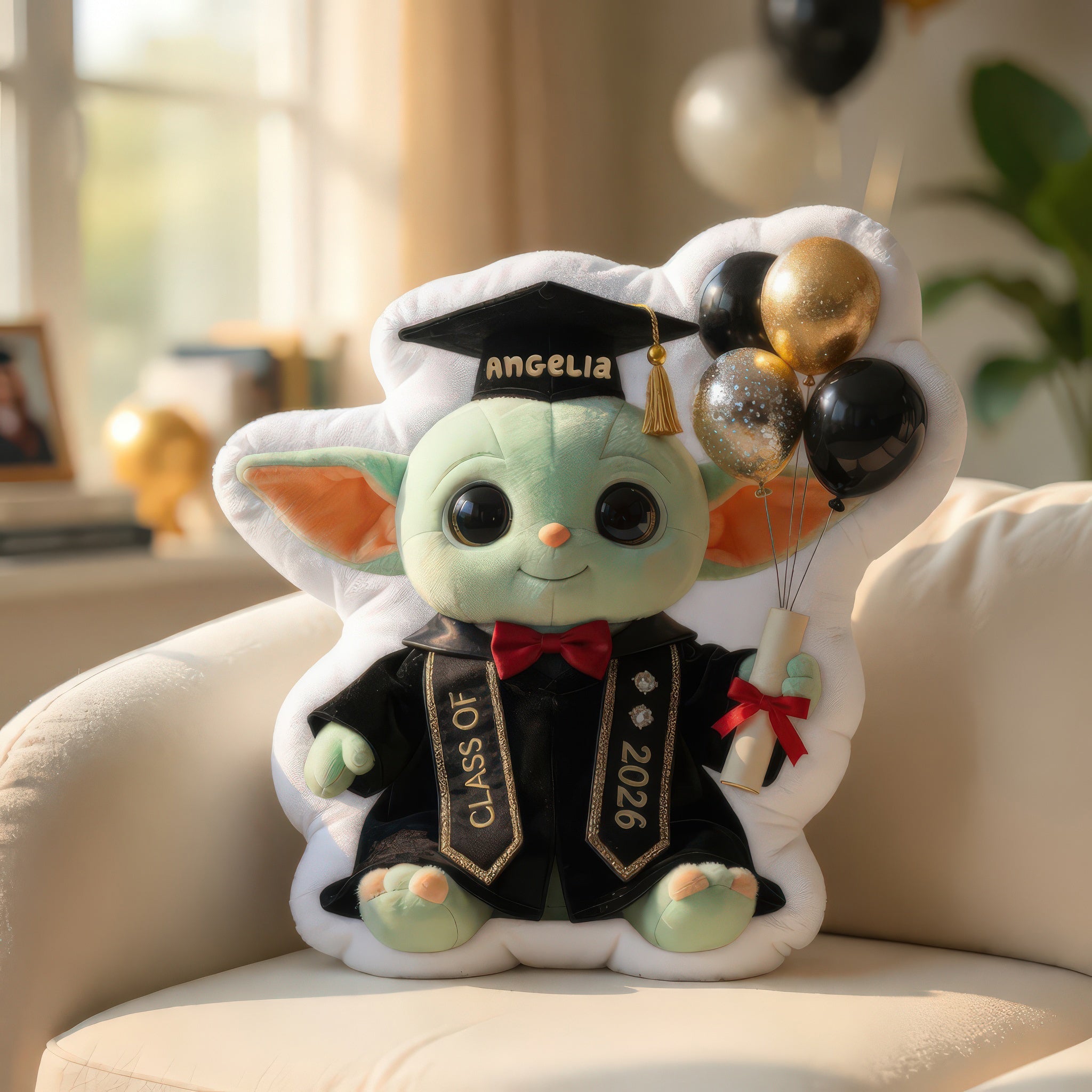 Celebrate Achievements with Our Cute Graduation Scholar Shaped Pillow - Personalized Gift for Graduation Pillow PopCulturePrints