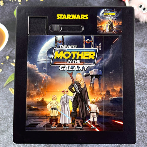 The Best Mother in the Galaxy Sliding Puzzle - Personalized Gift for Mom, Grandma, and More Sliding Puzzle PopCulturePrints