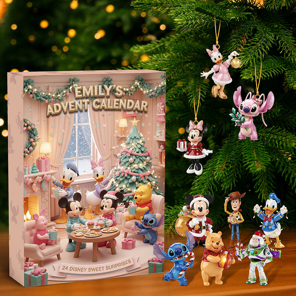 Bring Joy This Christmas with Our Personalized Advent Calendar - Custom Gift for Kids and Disney Fans Advent Calendar PopCulturePrints