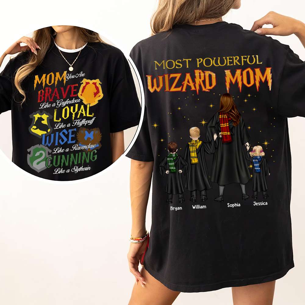 Most Powerful Wizard Mom Personalized T-Shirt