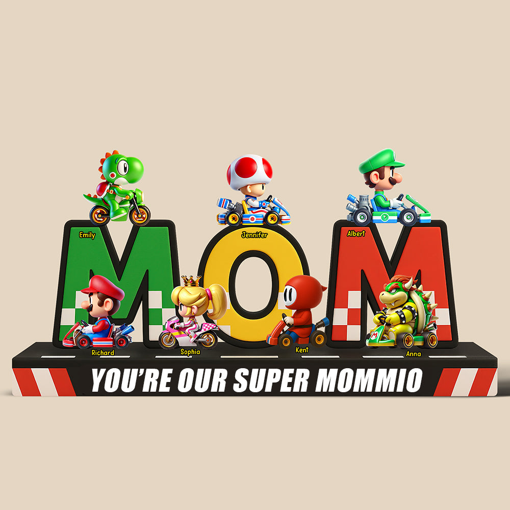 You're Our Super Mom! - Personalized Game Fans Plaque - Gift for Mom and Grandma Shaped Plaques PopCulturePrints
