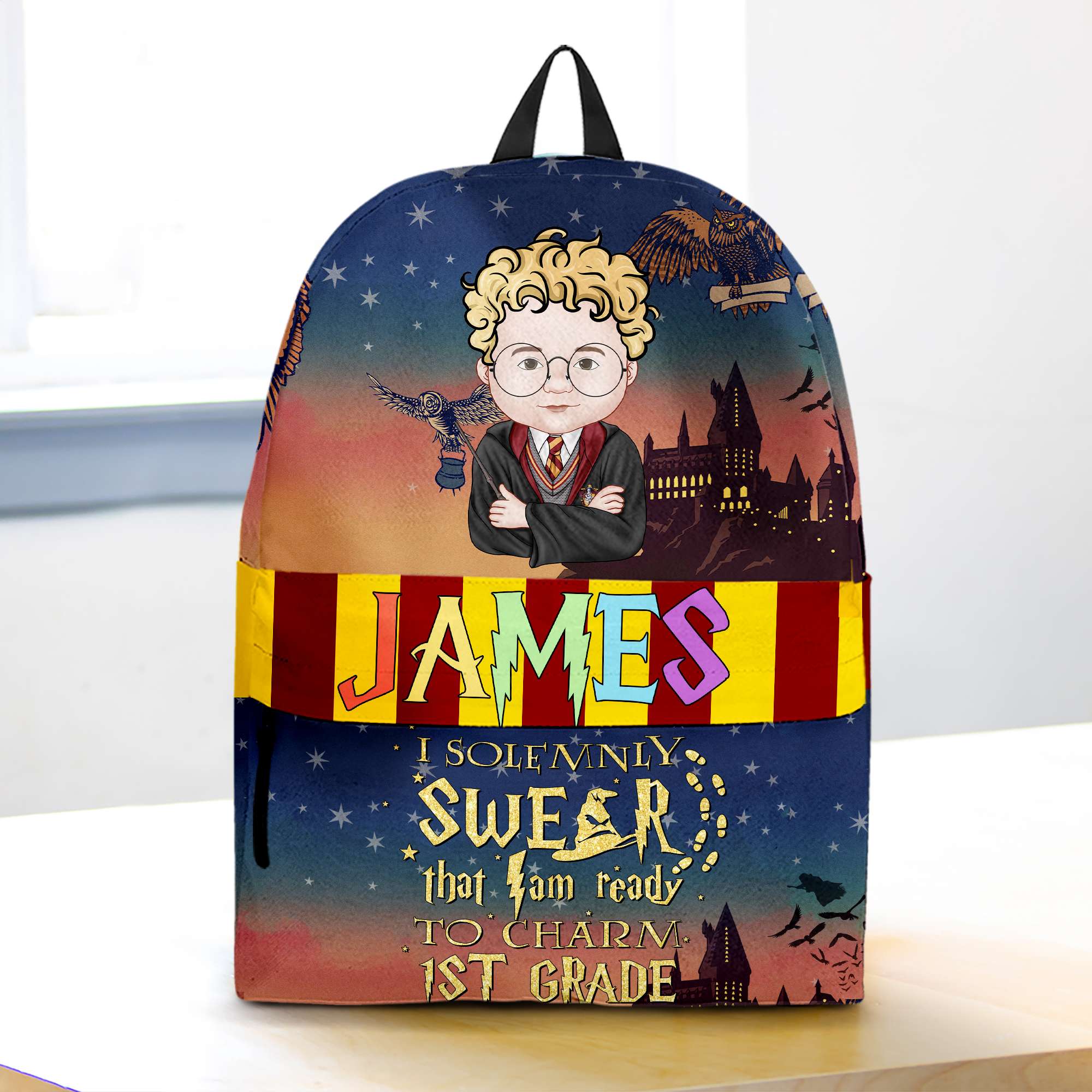 Personalized Harry Potter Themed Backpack for Kids