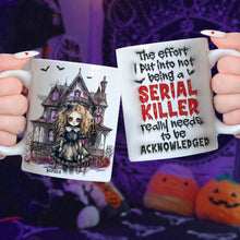 Load image into Gallery viewer, Spooky Personalized Halloween Mug - Acknowledged Serial Killer Effort
