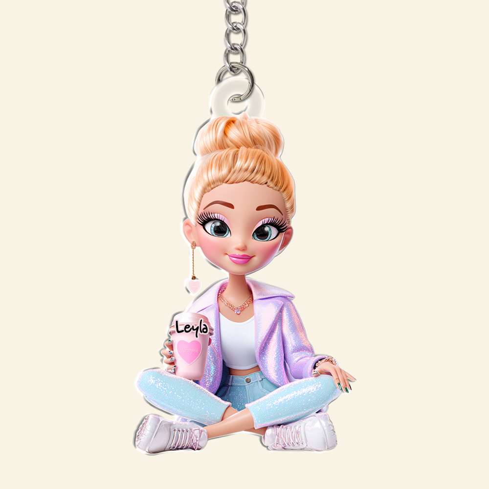 “Unlock Happiness with Every Key!” - Adorable Doll Acrylic Keychain - Personalized Gifts For Her Keychains PopCulturePrints
